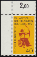 733 Weltspiele Der Gelähmten ** Ecke O.l. - Unused Stamps