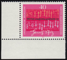 741 Heinrich Schütz ** Ecke U.l. - Unused Stamps