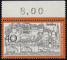 747 Fremdenverkehr 40 Pf Heidelberg ** Oberrand - Unused Stamps