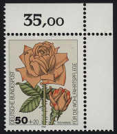 1150 Wohlfahrt Gartenrosen 50+20 Pf ** Ecke O.r. - Unused Stamps