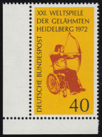 733 Weltspiele Der Gelähmten ** Ecke U.l. - Unused Stamps