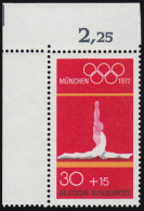 721 Olympische Sommerspiele 30+15 Pf Bodenturnen ** Ecke O.l. - Unused Stamps