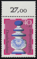 744 Wohlfahrt Schachfiguren 40+20 Pf Dame ** Oberrand - Unused Stamps