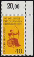 733 Weltspiele Der Gelähmten ** Ecke O.r. - Unused Stamps