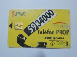 TELEFON PROP "Generalitat Valenciana"    "5934000"   1000 Pta - Sonstige & Ohne Zuordnung