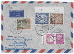 Luftpostbrief Mannheim FDC Nach Bogotá, Kolumbien, 1957 - Cartas & Documentos