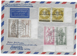 Luftpost 1956, Mannheim Nach Bogotá, Columbia, Eckrand Form Nummer 2 - Cartas & Documentos