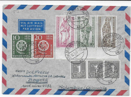 Luftpost 1956, Mannheim Nach Bogotá, Columbia - Lettres & Documents