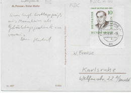 FDC: Ludwigshafen 1958, EF, Rückseitig Mohn Blumen In Vase - Lettres & Documents