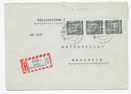 Einschreiben Berlin Charlottenburg, 1959 Nach Mannheim, MiNr. 148, MeF - Covers & Documents