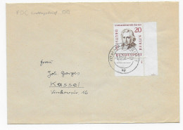 FDC Mit Formnummer 1, Mannheim Nach Kassel 1958 - Briefe U. Dokumente