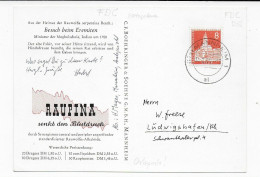 Ansichtskarte Raupina Blutdruck, 1959 Manheim-Ludwigshafen, FDC Ortskarte - Briefe U. Dokumente
