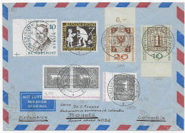 Luftpostbrief Von Mannheim, 1960 Nach Bogotá, Kolumbien, MiNr. 285X - Lettres & Documents