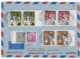 Luftpostbrief Ludwigshafen 1962 Nach Bogotá, Kolumbien, Wz 4X - Covers & Documents