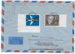 Luftpostbrief Von Mannheim, 1962 Nach Bogotá, Kolumbien - Lettres & Documents