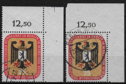 Berlin: MiNr. 127, Eckrand E2, Zwei Verschiedene Randzähnungen - Used Stamps