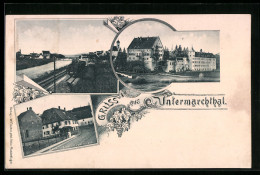 AK Untermarchthal, Gasthaus Und Brauerei Zum Hirsch, Schloss, Uferpartie  - Other & Unclassified
