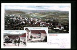 AK Schleitheim, Gasthaus Zur Krone, Gasthaus Zum Frohsinn, Totalansicht  - Schleitheim