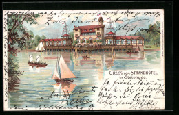 Lithographie Steinhude, Strandhotel  - Steinhude