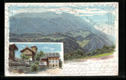 Lithographie Bad Schandau, Ortspartie Mit Hotel Winterberg  - Bad Schandau