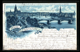 Lithographie Frankfurt A./M., Ortsansicht Mit Kirche  - Frankfurt A. Main