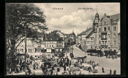 AK Eisenach, Belebter Marktplatz Mit Brunnen  - Eisenach