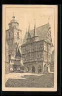 Künstler-AK Alsfeld, Rathaus  - Alsfeld