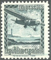 SPAIN 1939 UNISSUED 10p PLANE OVER LIGHTHOUSE AIR MAIL* - Phares