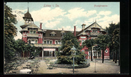 AK Löbau I. Sa., Gasthaus Honigbrunnen Mit Terrasse  - Löbau