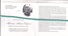 Maria Defever-Vanheule, Klerken 1909, Houthulst 2009. Foto - Décès