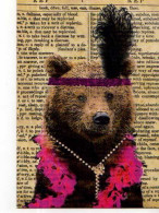 Matt DINNIMAN Sadie The Flapper Bear, Ourse Avec Coller Et Boa En Plumes, IKEA - Sonstige & Ohne Zuordnung