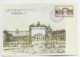 FRANCE 18FR VERSAILLES CARTE MAXIMUM CONGRES  DU PARLEMENT DE VERSAILLES 17.12.1953 + GRIFFE - 1940-1949