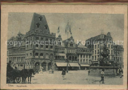 71604219 Trier Hauptmarkt Brunnen Pferdegespann Trier - Trier