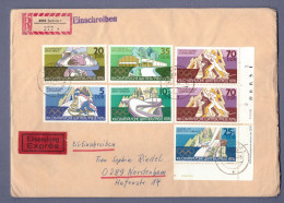 DDR  Eilboten Einschreiben Brief - SATZ XII Olympische Winterspiele 1976 --> BRD Nordenham (DRSN-0045) - Brieven En Documenten