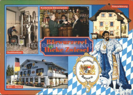71604184 Zwiesel Niederbayern Baerwurzerei Hieke Fassadenmalerei Wappen Koenig L - Zwiesel