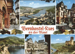 71604161 Bernkastel-Kues Spitzgiebelhaus Panorama Moselbruecke Rathaus Brunnen B - Bernkastel-Kues