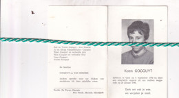 Koen Cocquyt-Van Hoecke, Gent 1970, 1986. Foto - Obituary Notices