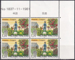 FINNLAND 1982 Mi-Nr. 898 ** MNH Eckrand-Viererblock - Nuevos