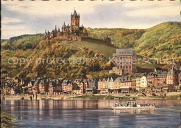 71604098 Cochem Mosel Uferpartie Blick Zur Burg Cochem - Cochem