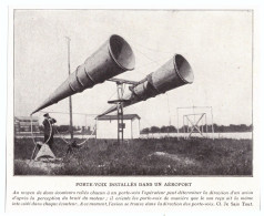1926 - Iconographie - Porte-voix D'aéroport Pour La Détection De Moteur D'avion - Unclassified