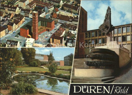 71604081 Dueren Rheinland Fliegeraufnahme Innenstadt Teich Brunnen Dueren - Düren