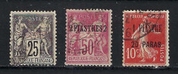 FRANCE Levant Ca.1886-1922: Les Y&T 4,6,30 Obl. - Oblitérés