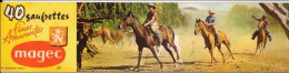 Chromos Image - Gaufrettes Magec BESANCON - Cow Boy Bétail Vacher - Format Panoramique - Andere & Zonder Classificatie