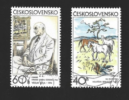 CeskoslovenskoTsechoslovakia Lot 2 Stamps Timbres Htje - Altri & Non Classificati