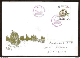 Estonia 1996●Sailing Ship (Viking) On Cancell (red)●Squirrel On Stamp●Cover - Estonie