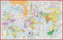 Religion Du Monde. Christianisme, Orthodoxe, Catholicisme, Judaisme, Islam... Relief Du Monde. Larousse 1960. - Documents Historiques