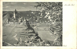 71603934 Cochem Mosel Panorama Mit Burg Baumbluete Cochem - Cochem