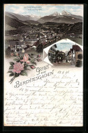 Lithographie Berchtesgaden, Nonnthal, Ortsansicht Vom Lockstein  - Berchtesgaden