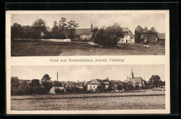 AK Niederschöna, Amtsh. Freiberg, Blick Auf Den Ort  - Freiberg (Sachsen)
