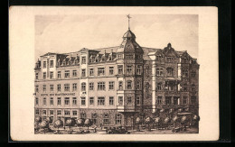 Künstler-AK Eisenach, Hotel Der Rautenkranz  - Eisenach